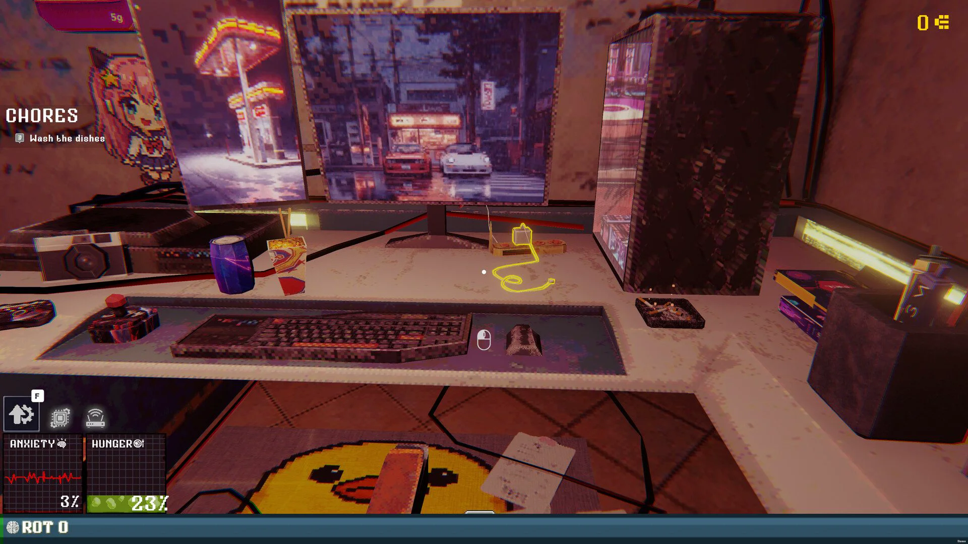 Rotted Gameplay Room & Survival Meters
